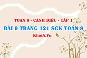 Bài 9 trang 121 SGK Toán 8 tập 1 Cánh Diều